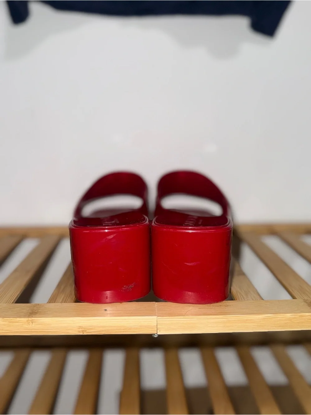 Gucci Red Patent Platform Slide Mules - Picture 4 of 6